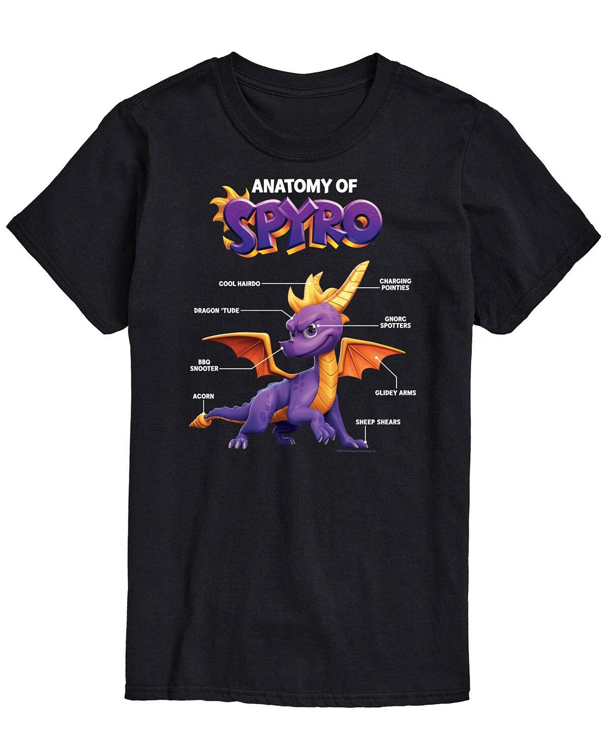 

Мужская футболка spyro anatomy AIRWAVES, черный