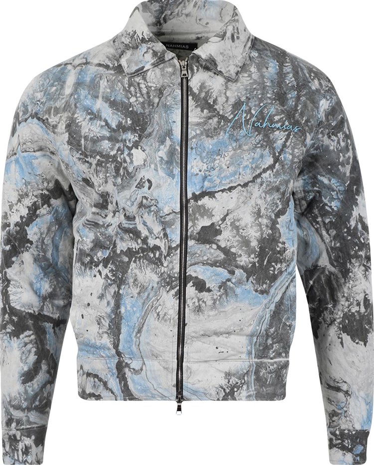 Куртка Nahmias Padded Zip Jacket 'White Marble', белый - фото