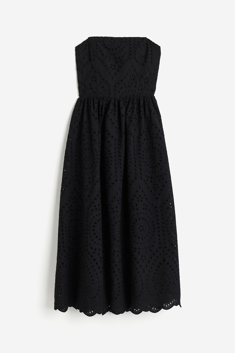

Платье H&M Eyelet Embroidered Bandeau, черный