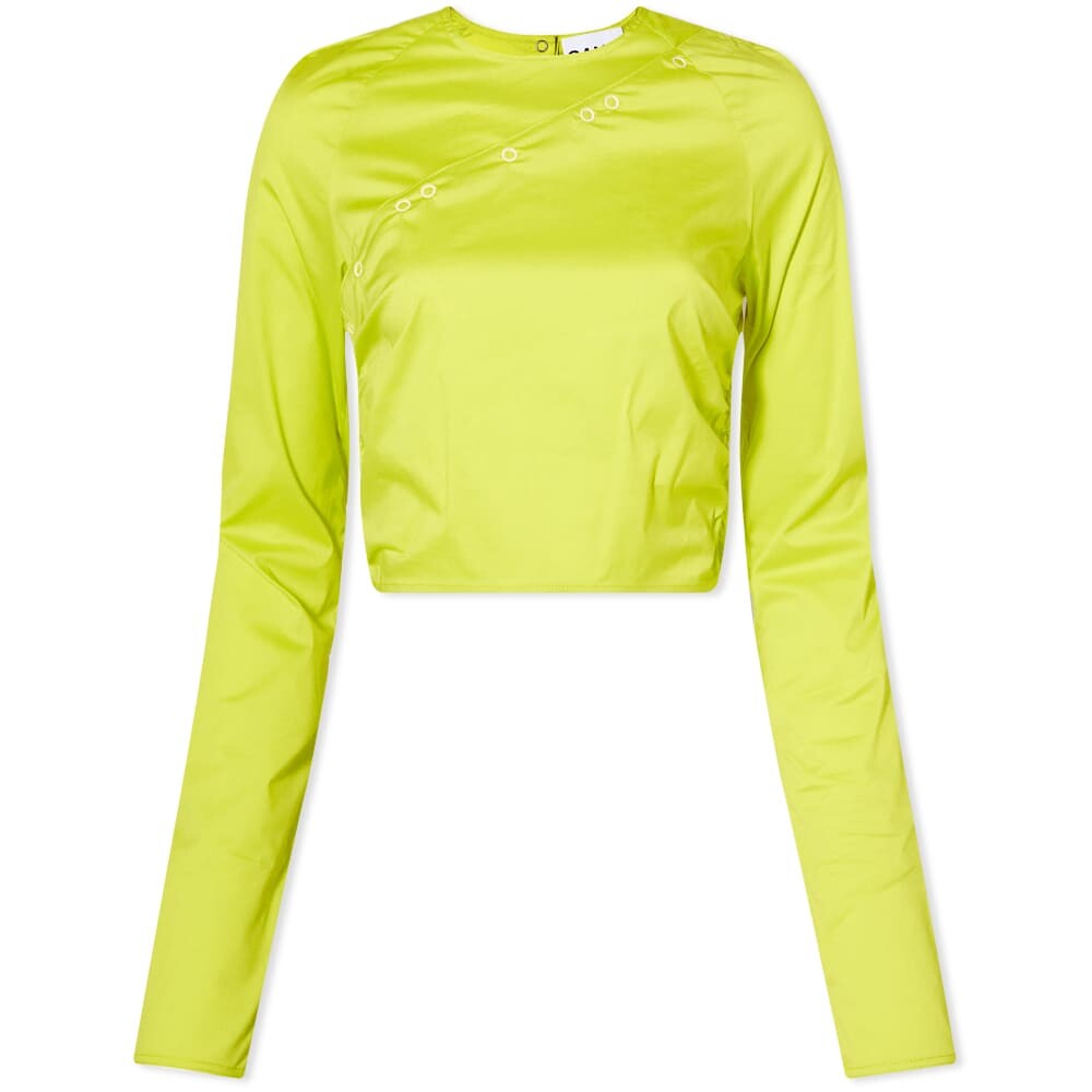 

Топ GANNI Long Sleeve Stretch Cotton Top