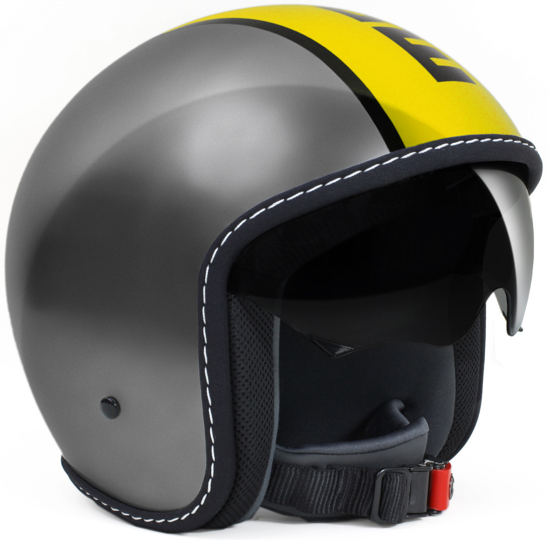 Шлем MOMO Blade Glossy реактивный, серый/желтый/черный shark drak tribute mat rm реактивный шлем серый желтый