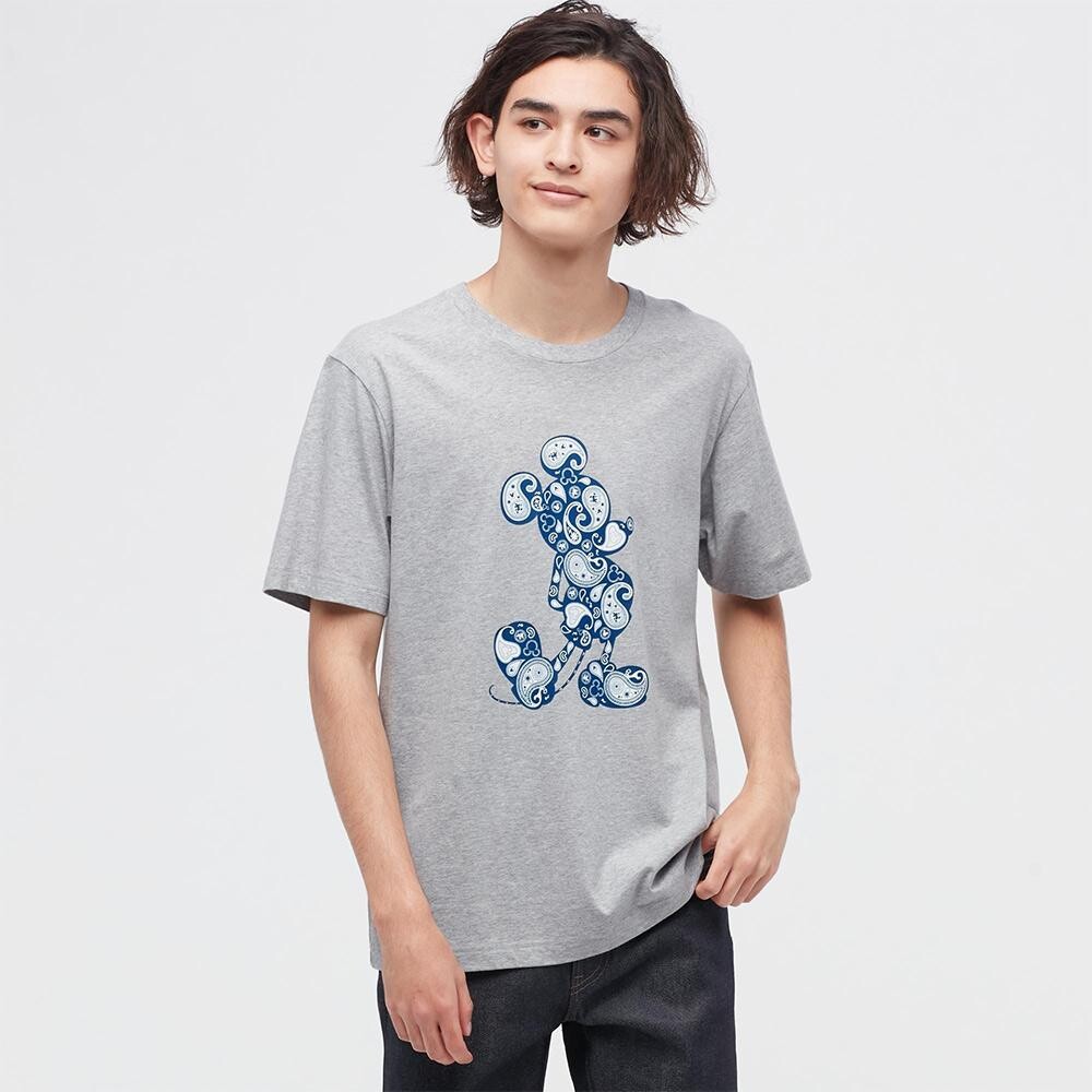 

Футболка с принтом унисекс Uniqlo, серый
