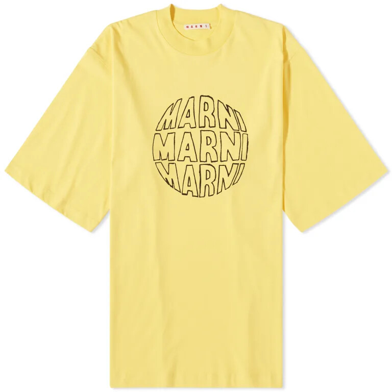 

Футболка Marni Circular Logo, желтый