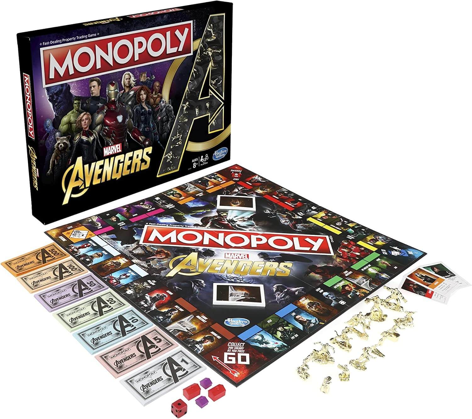 Настольная игра Hasbro Gaming Monopoly: Marvel Avengers Edition – заказать  из-за границы с доставкой в «CDEK.Shopping»