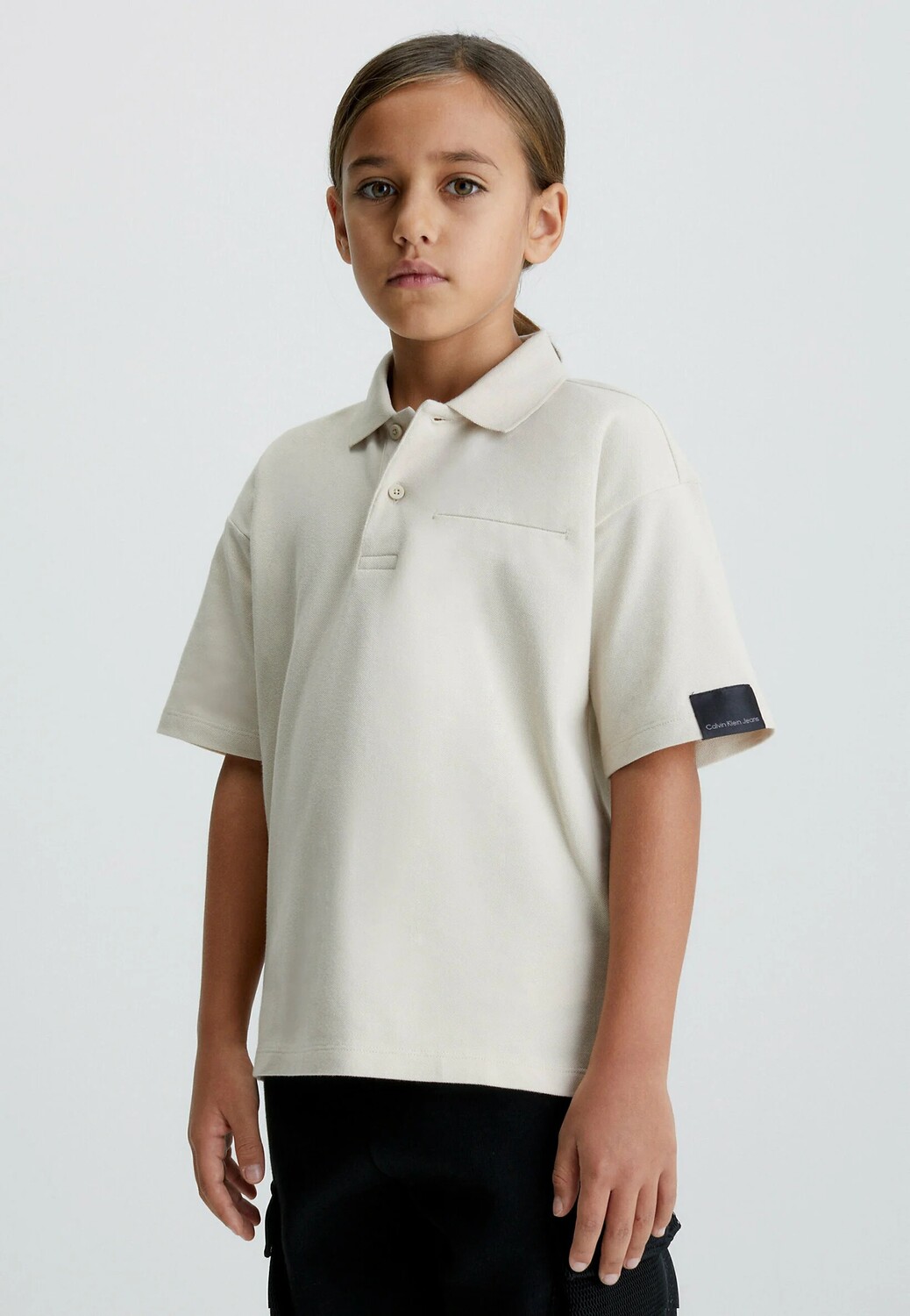 

Футболка поло Calvin Klein Jeans Movement Label, бежевый