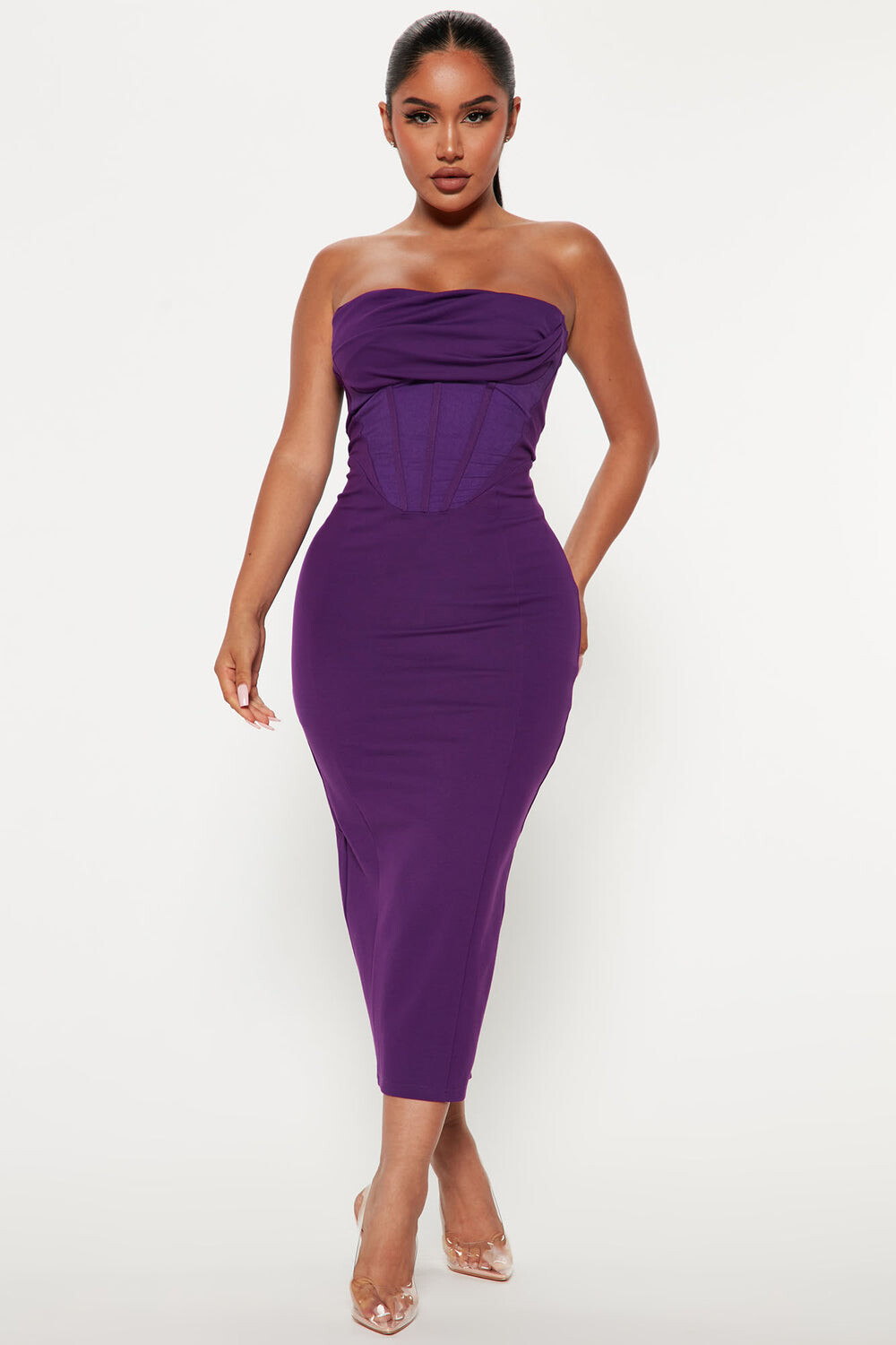 

Платье Fashion Nova SK0951, фиолетовый