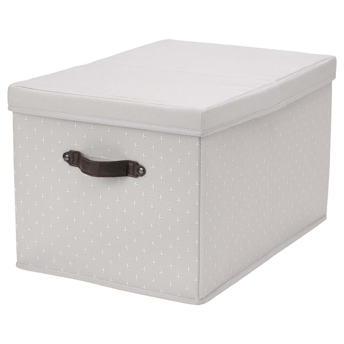 BLÄDDRARE БЛЭДДРАРЕ Коробка с крышкой, серый/с рисунком, 35x50x30 см IKEA