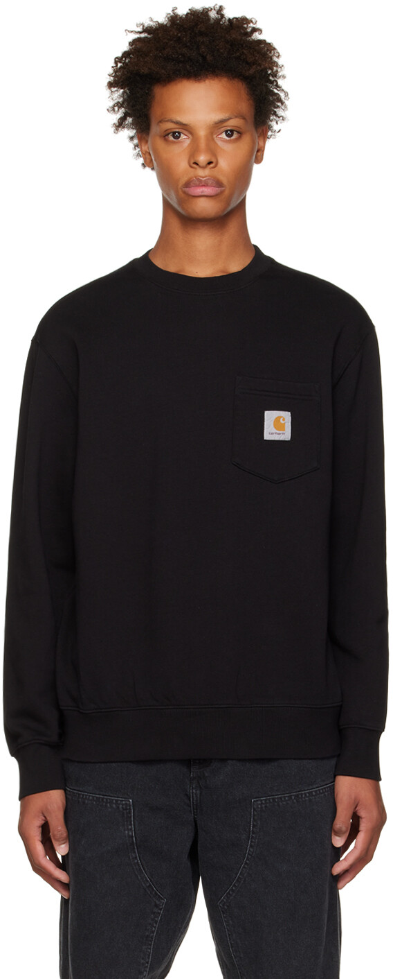 

Черный свитшот с накладными карманами Carhartt Work In Progress