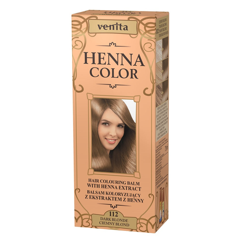 

Venita Окрашивающий бальзам Henna Color с экстрактом хны 112 Темно-русый 75мл