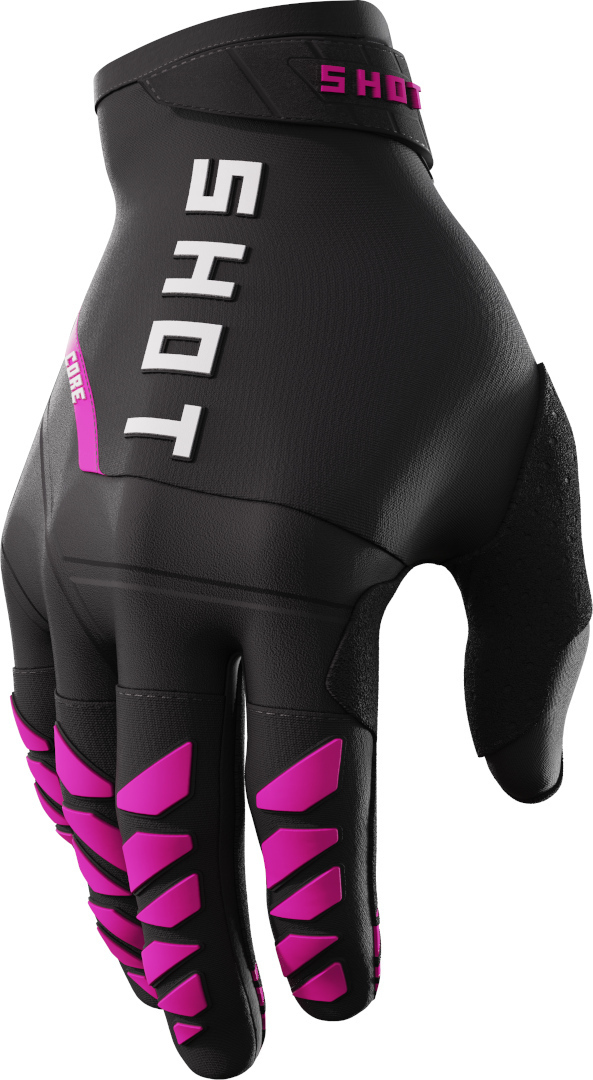 Перчатки Shot Core с логотипом, черный/розовый перчатки cyclotech черный розовый