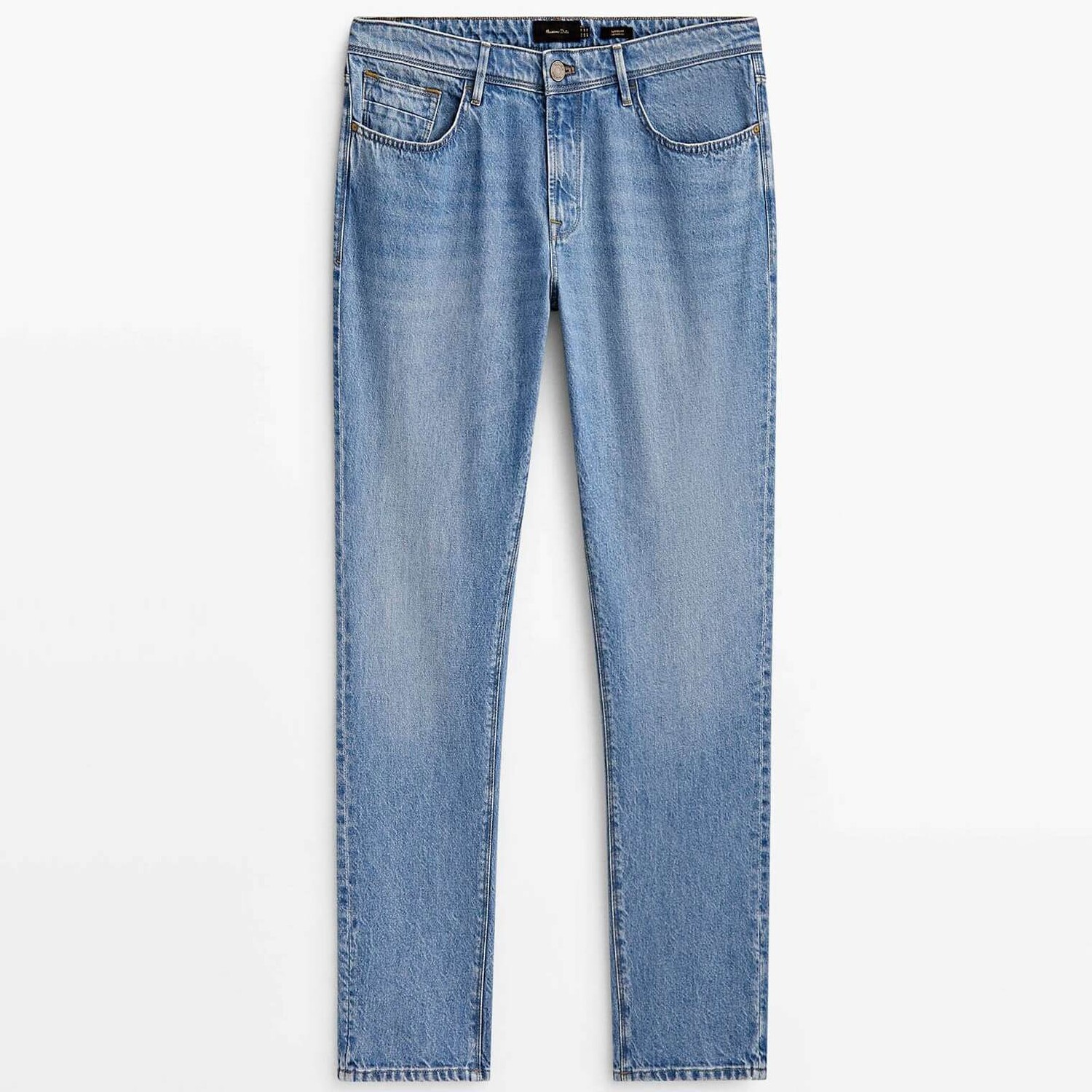 

Джинсы Massimo Dutti Mid Bleach Fit, синий