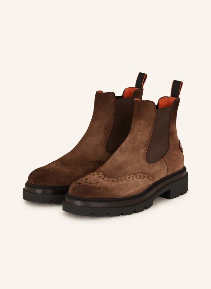 

Ботинки челси Santoni, коричневый