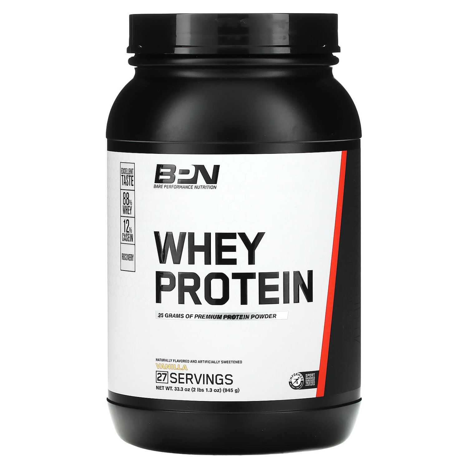 

Сывороточный протеин, ваниль, 945 г (2 фунта), Bare Performance Nutrition