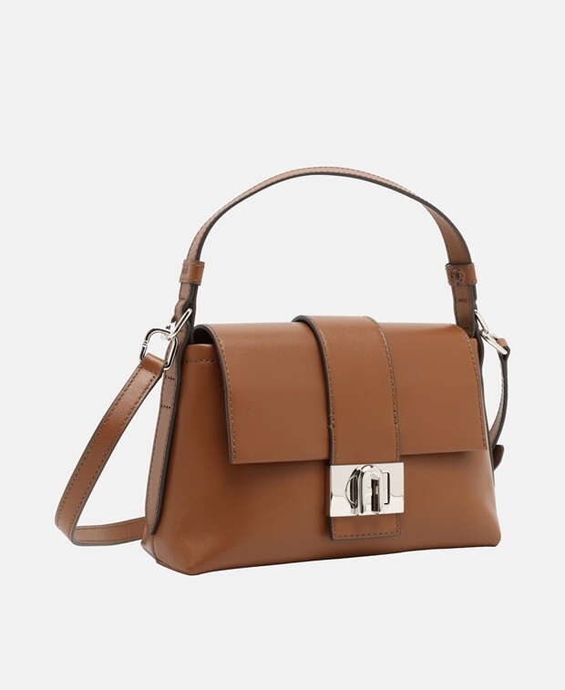 

Кожаная сумка-мессенджер Furla, коньяк