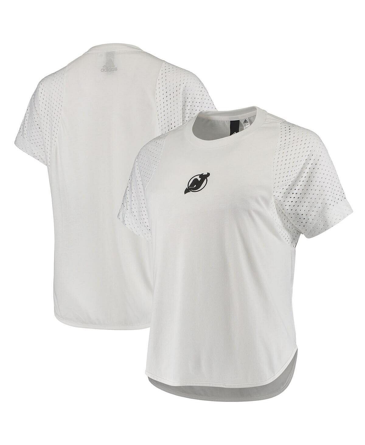 

Белая женская футболка New Jersey Devils Stadium ID Franchise Tri-Blend adidas, белый