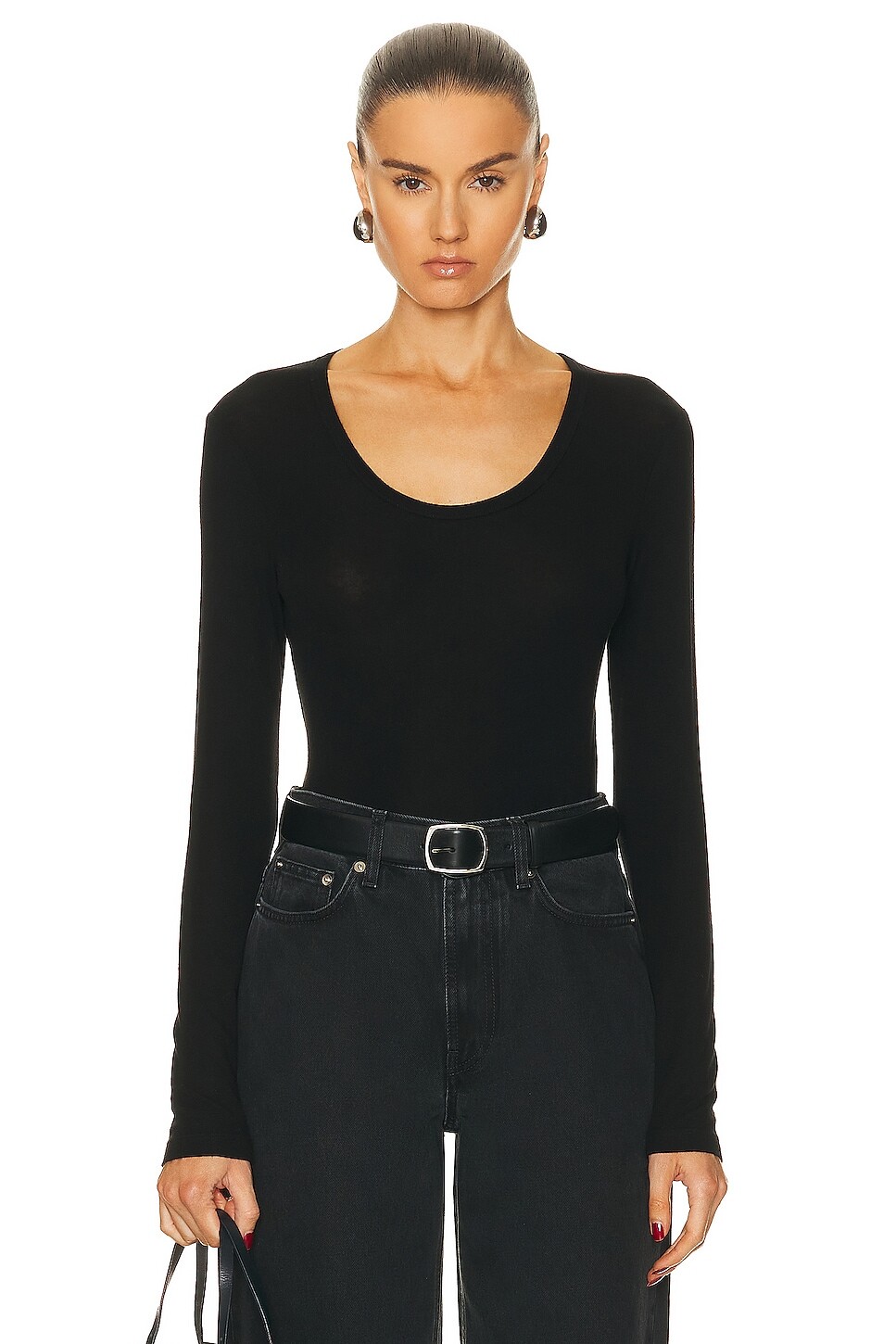 

Футболка Agolde Bernice Scoop Neck, черный