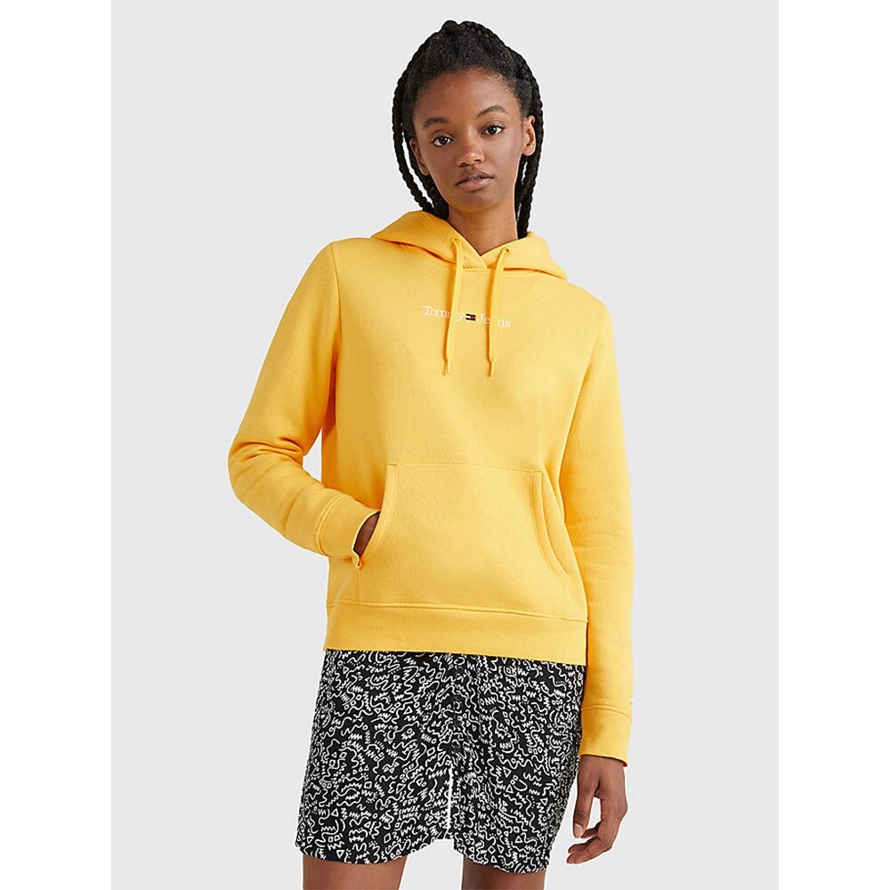 

Худи Tommy Jeans Regular Serif Linear, желтый