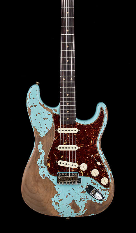 

Fender Custom Shop Limited Edition Roasted '61 Strat Heavy Relic - Aged Daphne Blue #65558