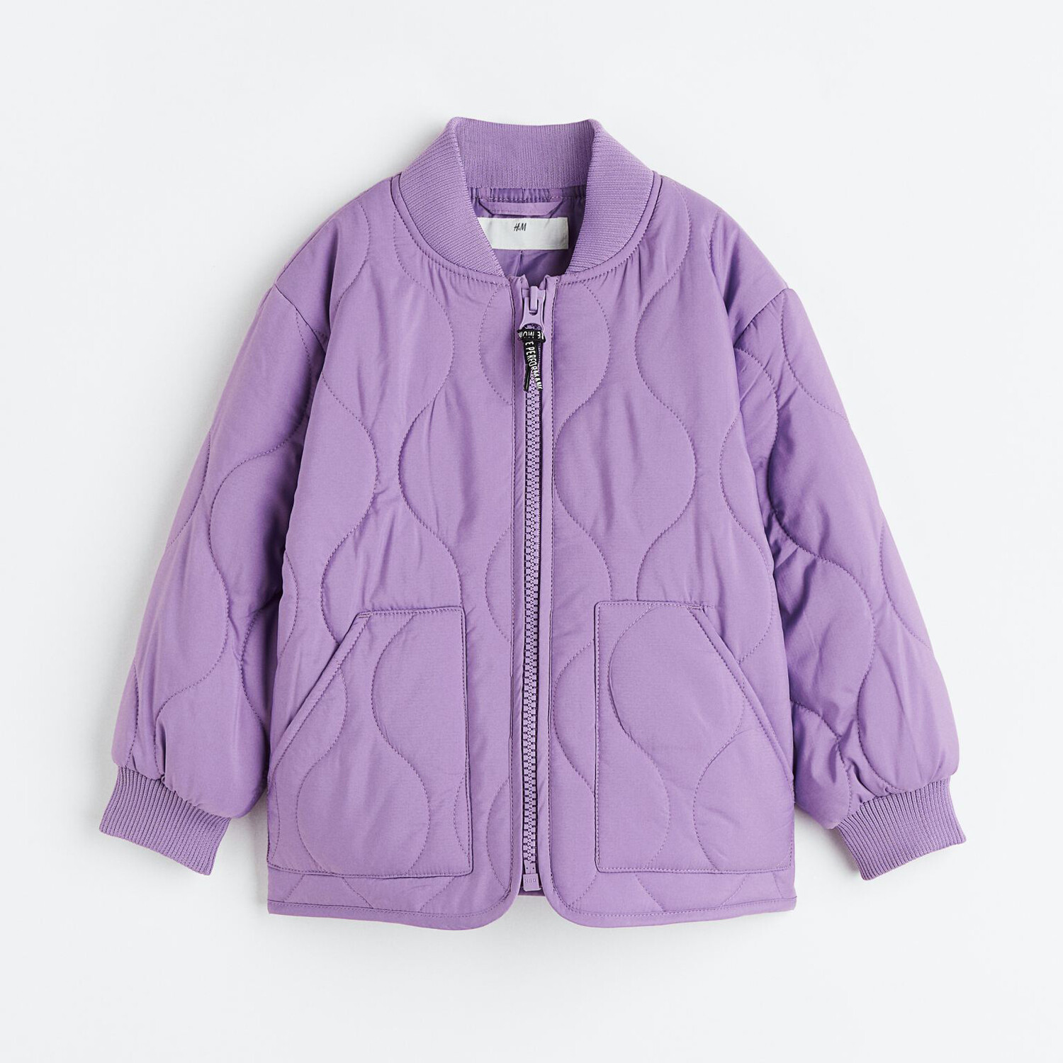 

Стеганая куртка H&M Padded Solid-color, фиолетовый