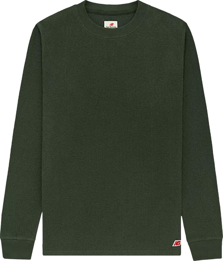 

Футболка New Balance Made In USA Long-Sleeve Thermal T-Shirt 'Midnight Green', зеленый