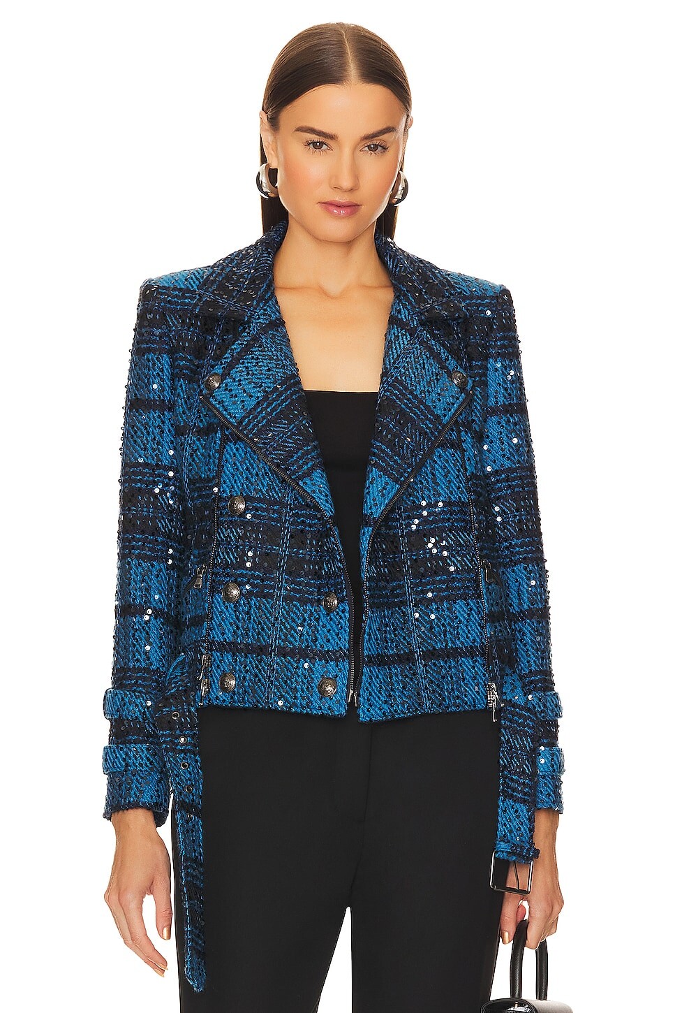 

Куртка L'AGENCE Billie, цвет Cobalt Multi Tweed