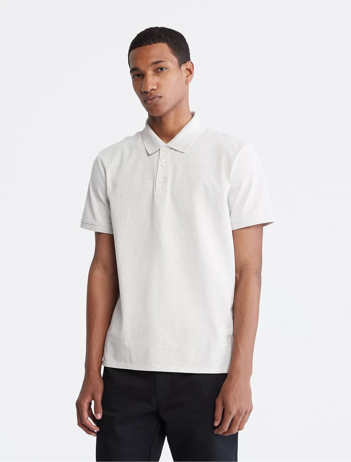 

Футболка поло Calvin Klein Solid, светло-серый