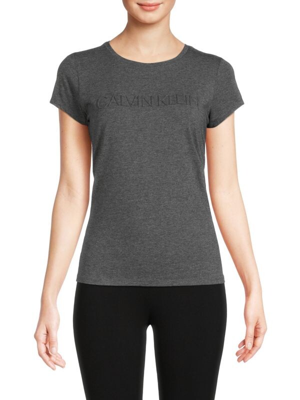 

Футболка с логотипом Calvin Klein Charcoal
