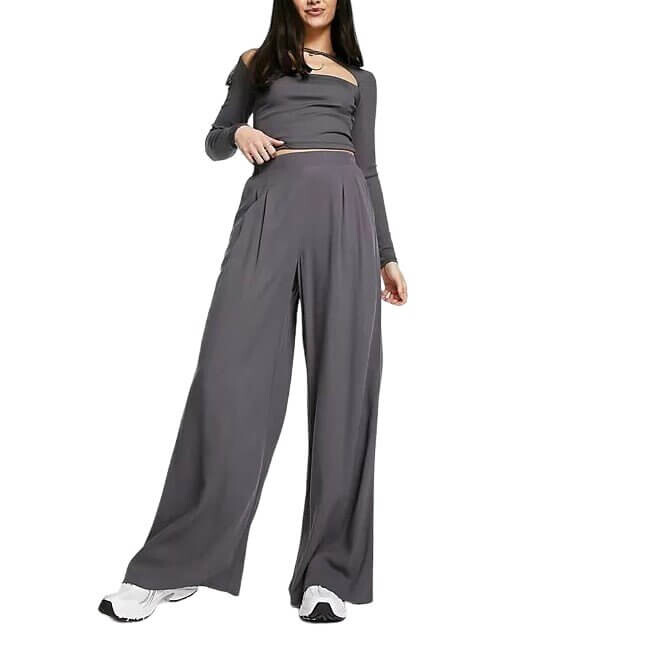 

Широкие брюки Asos Design Tall, серый