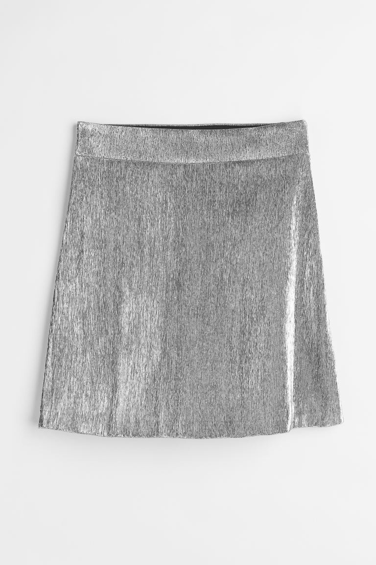

Блестящая юбка H&M, серебристый