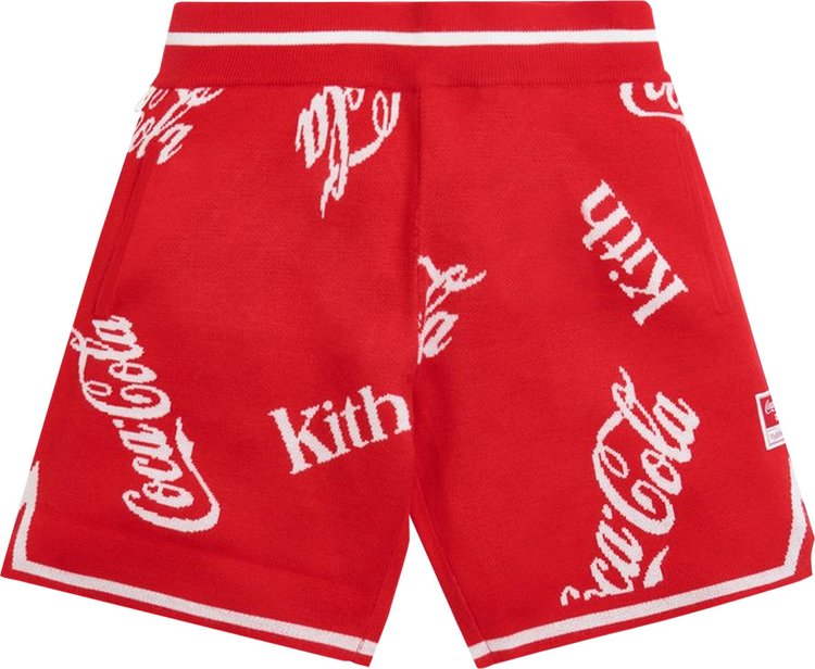 Шорты Kith x Coca-Cola x Mitchell & Ness Coke Logo Short 'Red', красный - фото