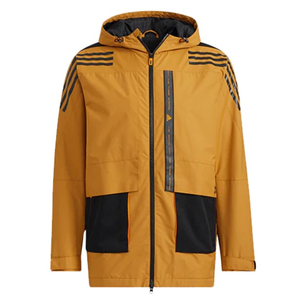 Куртка Adidas Contrasting Colors Sports Training Casual Hooded Wheat Brown, Коричневый