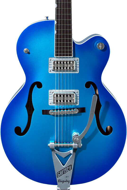 

Gretsch G6120T-HR Brian Setzer Signature Hot Rod Hollow Body с Bigsby RW Candy Blue Burst с футляром