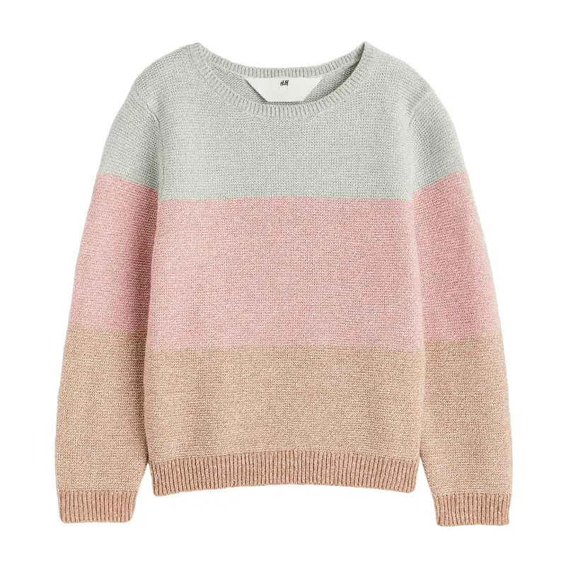 

Свитер H&M Textured Knit, светло-зеленый/розовый