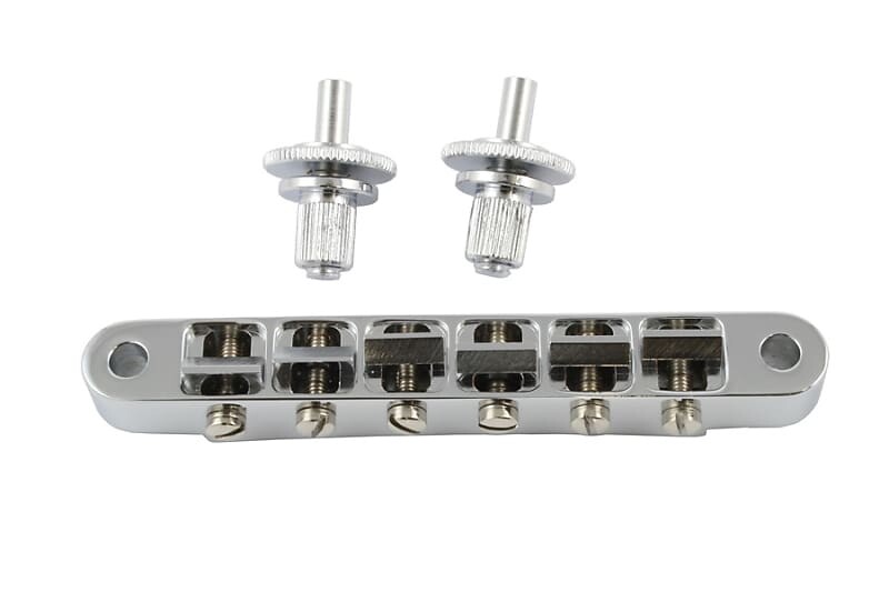 

ABM 2500C "Tone-A-Matic" Tunematic Brass Guitar Bridge - CHROME Allparts GB-2510-010