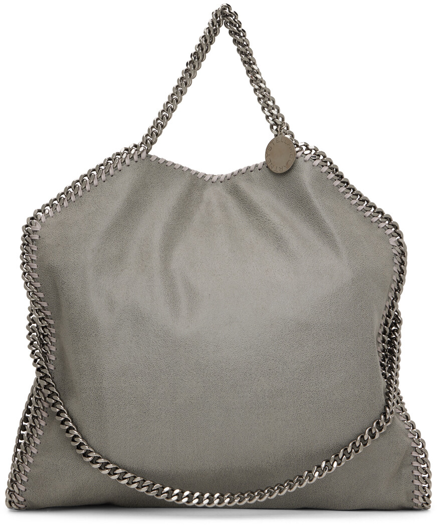 

Серая объемная сумка с короткими ручками Falabella Stella McCartney, Серый