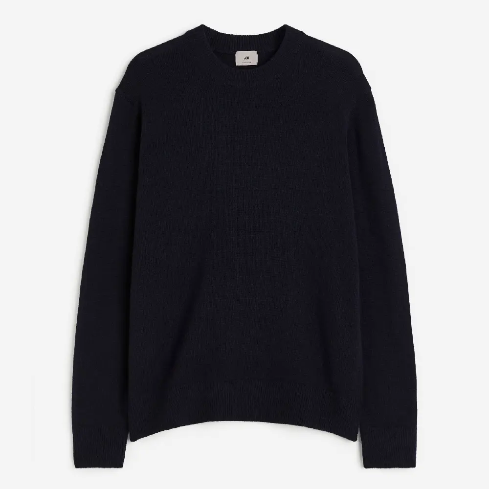 

Свитер H&M Regular Fit Wool, темно-синий