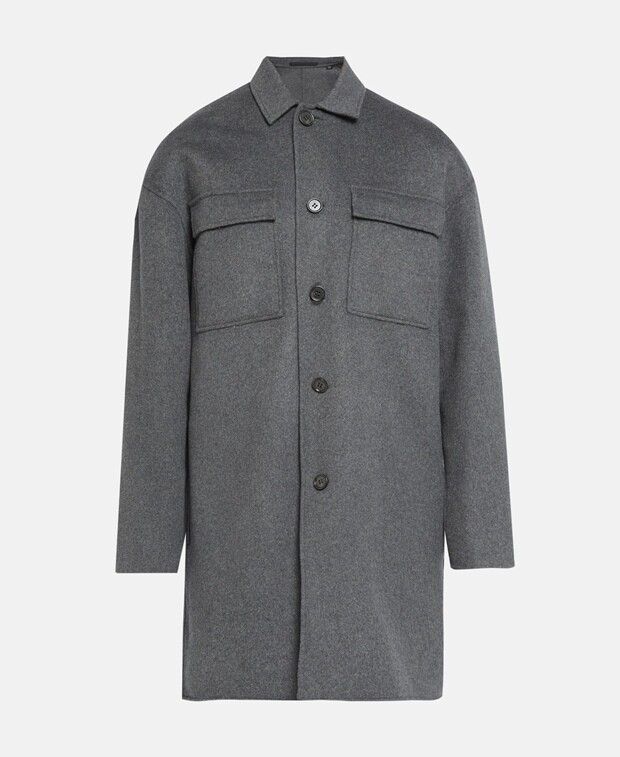 

Шерстяное пальто AllSaints, серый