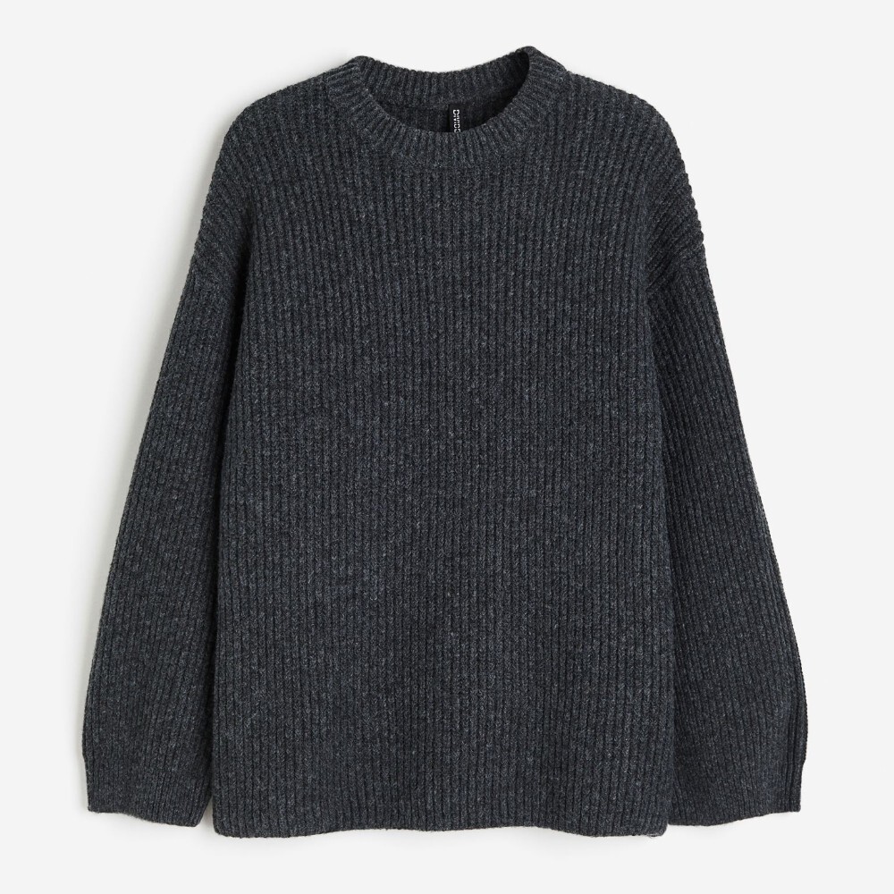 

Свитер H&M Oversized, темно-серый