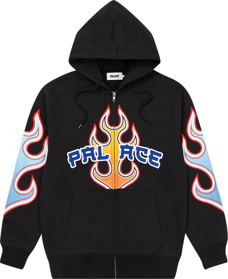 

Толстовка Palace Flame Zip Hood 'Black', черный