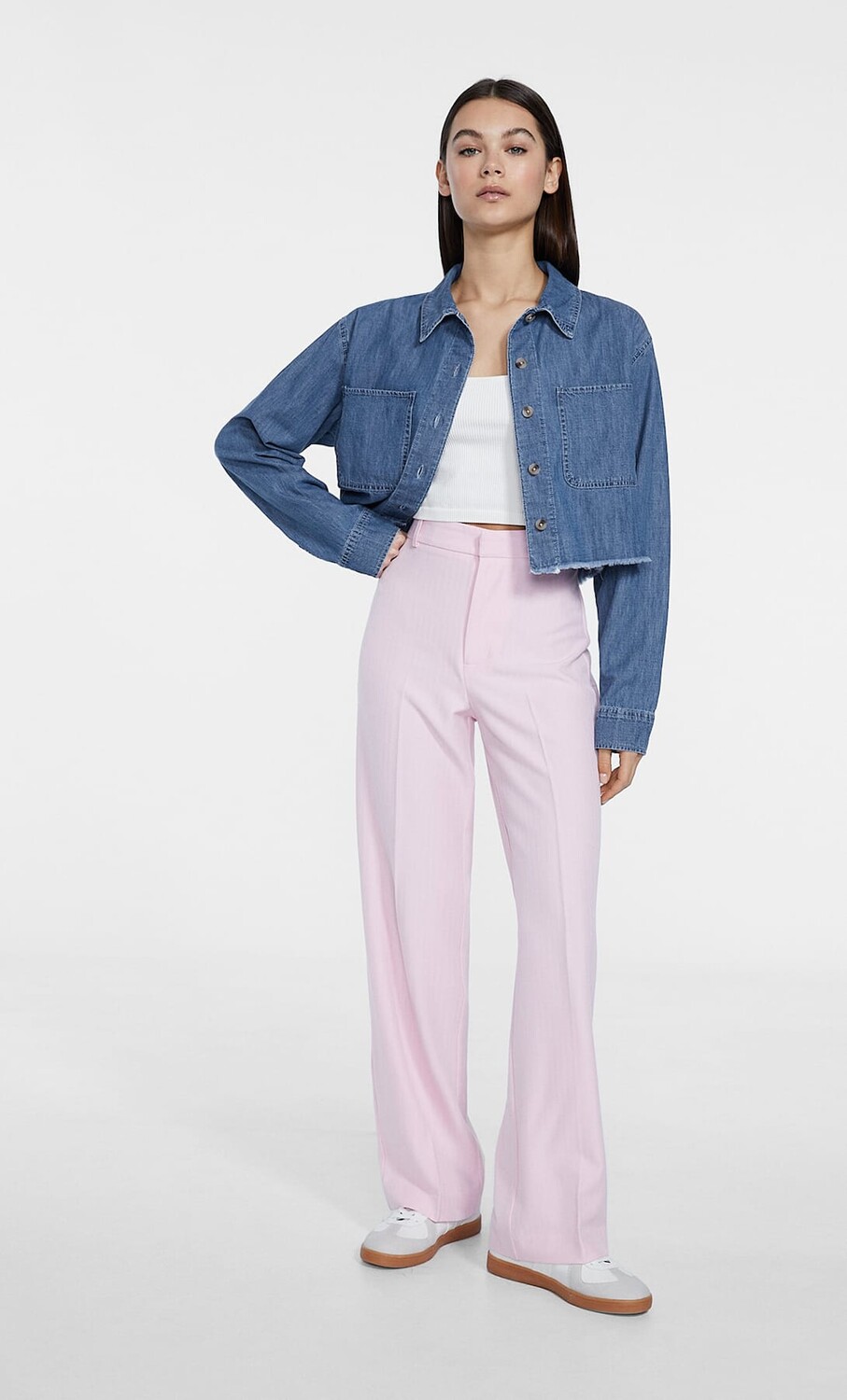 

Умные брюки Stradivarius, розовый