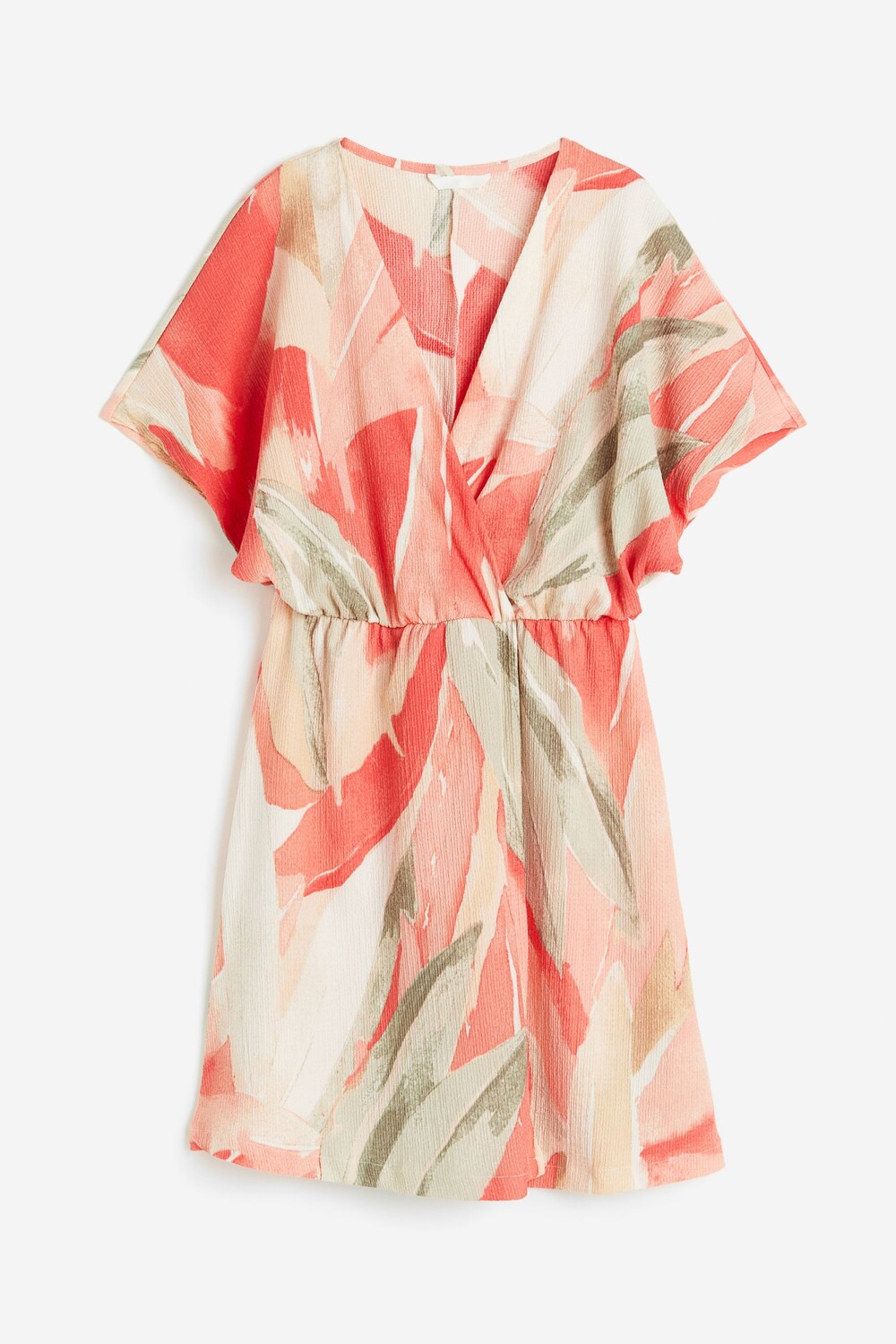 

Платье H&M Crinkled Wrap, коралловый