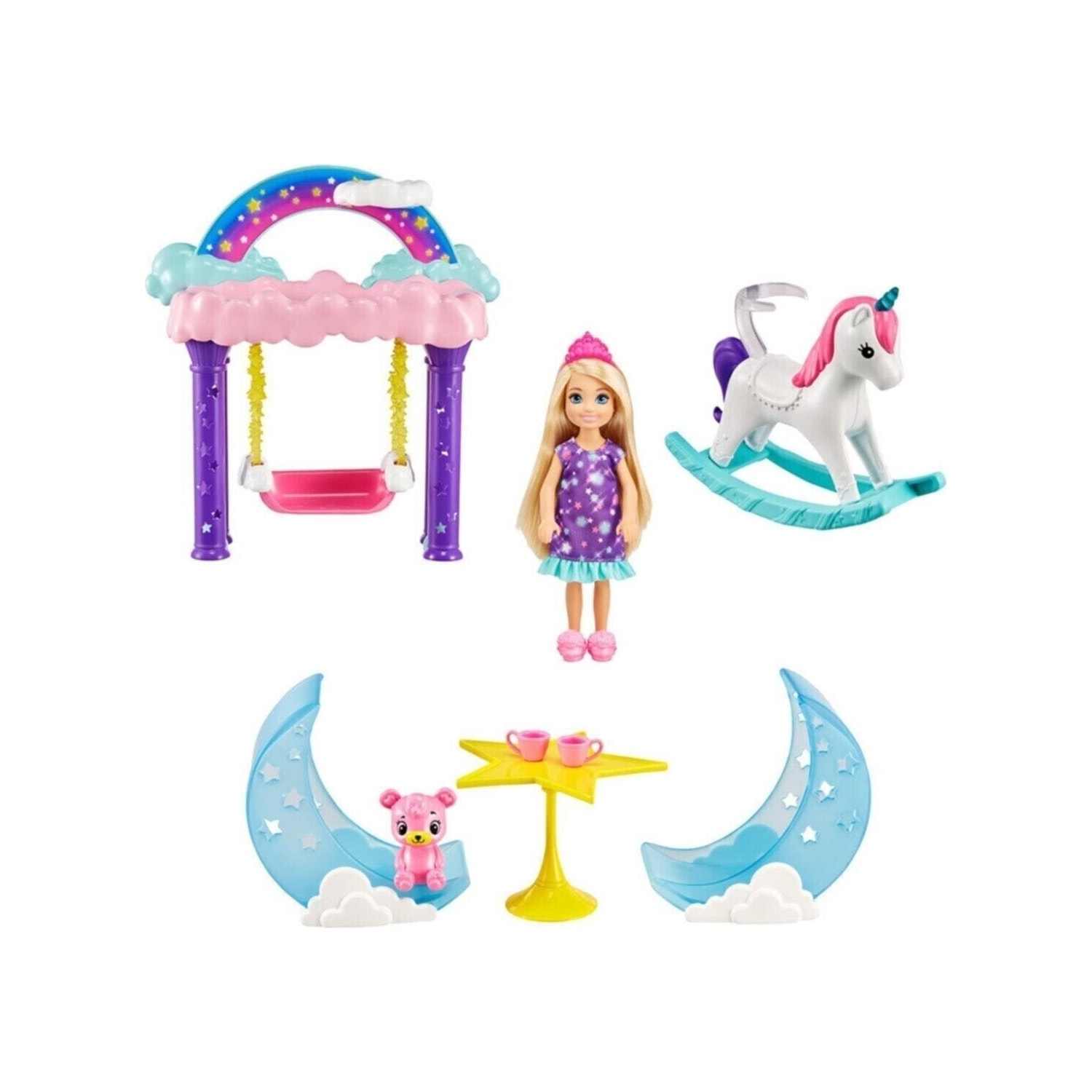 Кукла Barbie Dreamtopia Chelsea and the Fun World GTF48 игровой набор для пикника barbie chelsea fdb32 ghv75