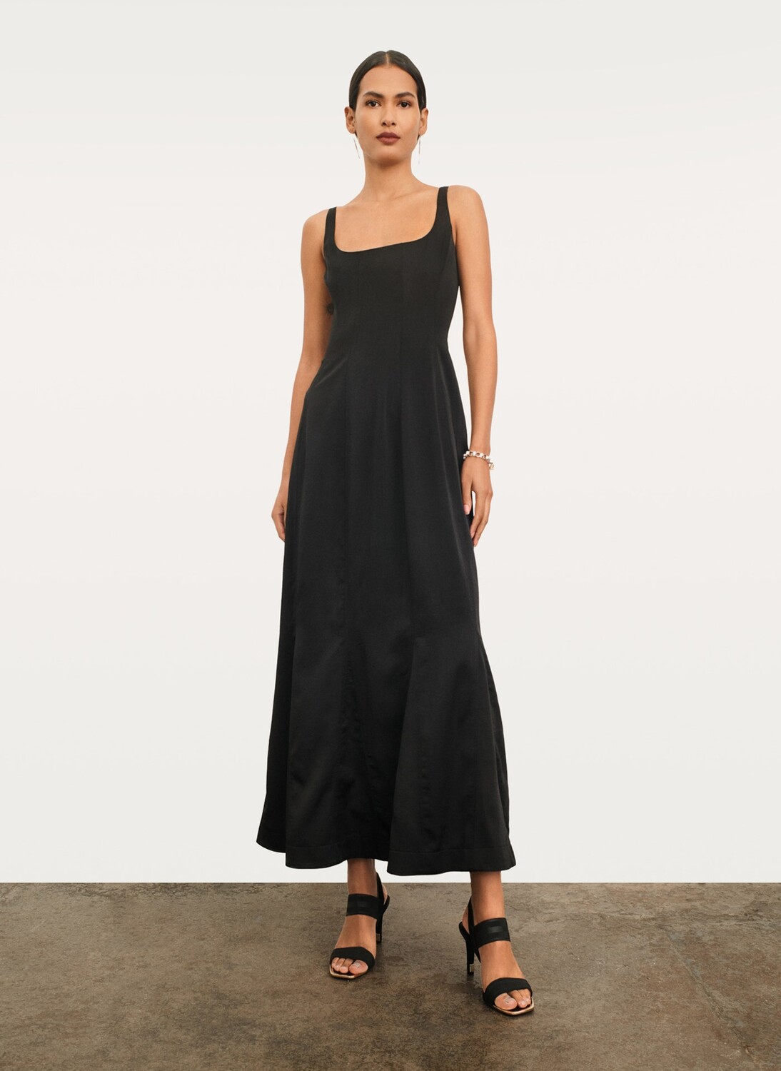 

Платье-макси с квадратным вырезом Donna Karan