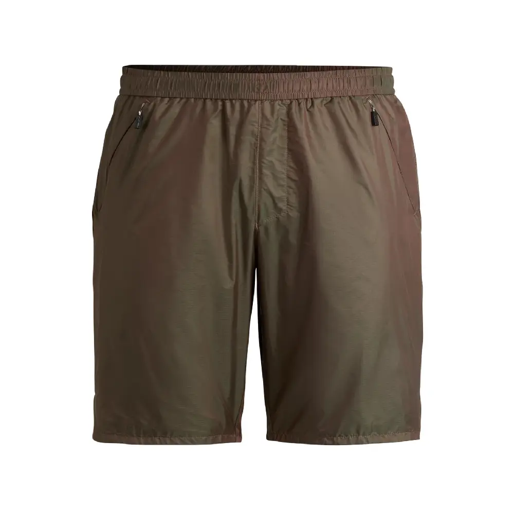 

Шорты Boss Slim-fit In Iridescent Ripstop With Inner, светло-красный