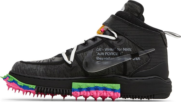 Nike Off White x Air Force 1 Mid Black CDEK.Shopping