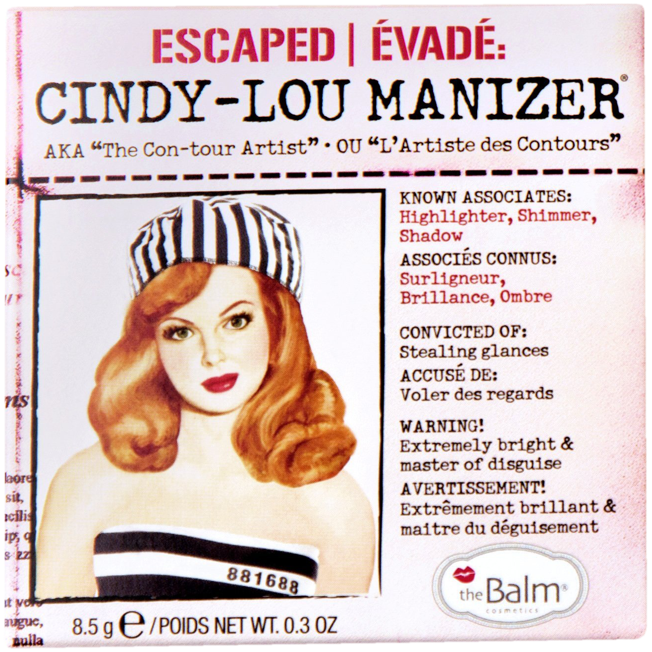 Хайлайтер для лица The Balm Cindy-Lou Manizer, 8,5 гр хайлайтеры thebalm хайлайтер cindy lou manizer