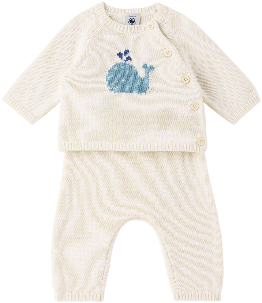 

Комплект из кардигана и штанов для отдыха Baby White Whale Petit Bateau