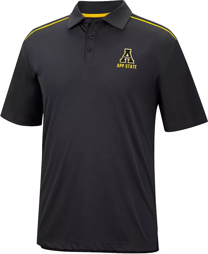 Colosseum Мужская черная футболка-поло Appalachian State Mountaineers