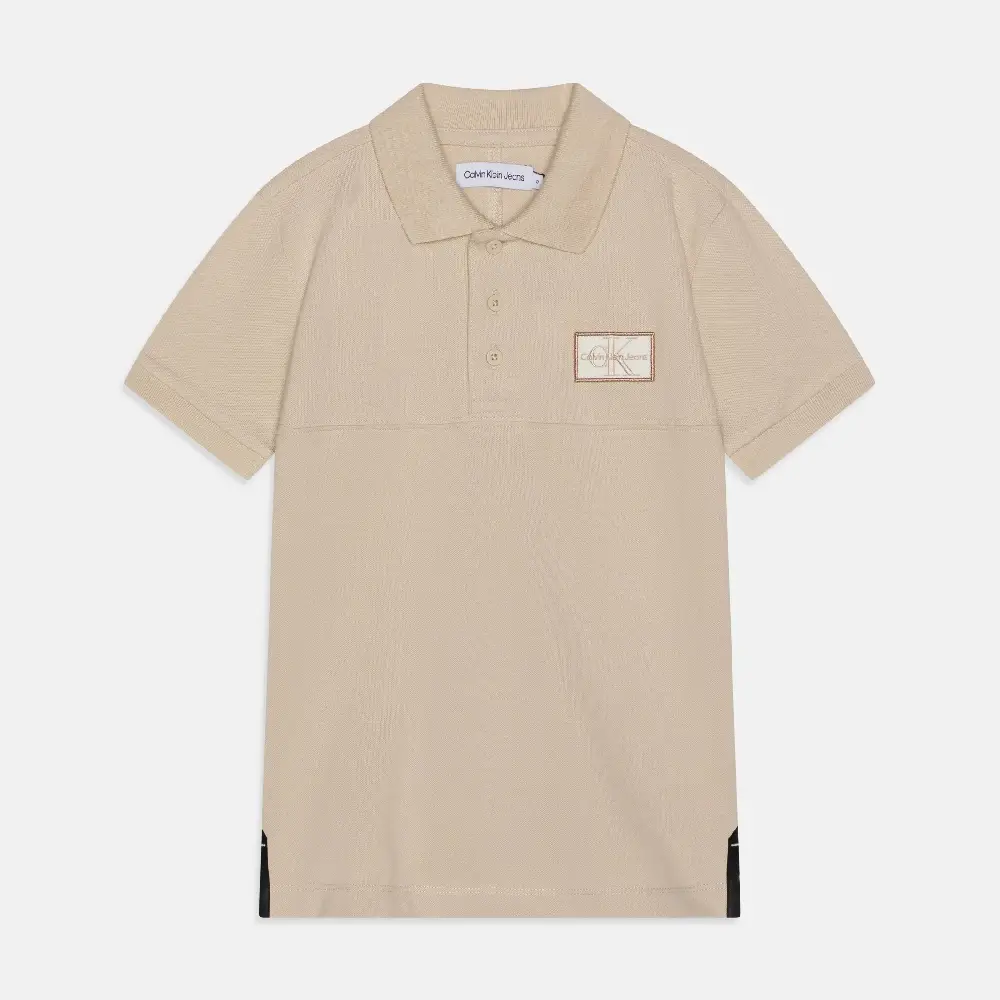 

Футболка поло Calvin Klein Jeans Badge, бежевый