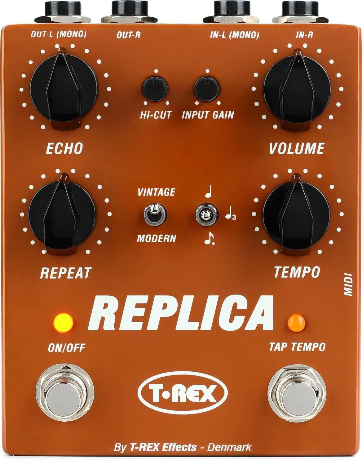 

Реплика стерео педали задержки T-Rex с Tap Tempo